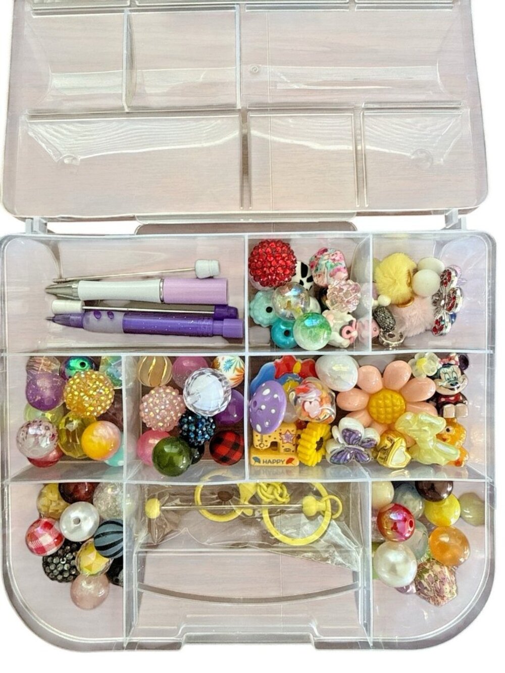 Beadable Kit DIY-80 Pieces-3 Beadables & 75 Beads/Focals/Spacers